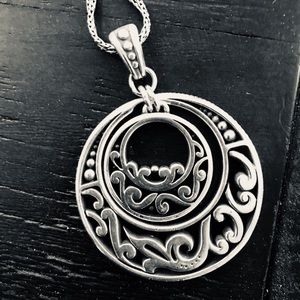 Brighton Women's Revs Scroll Pendant w/ Adj Chain